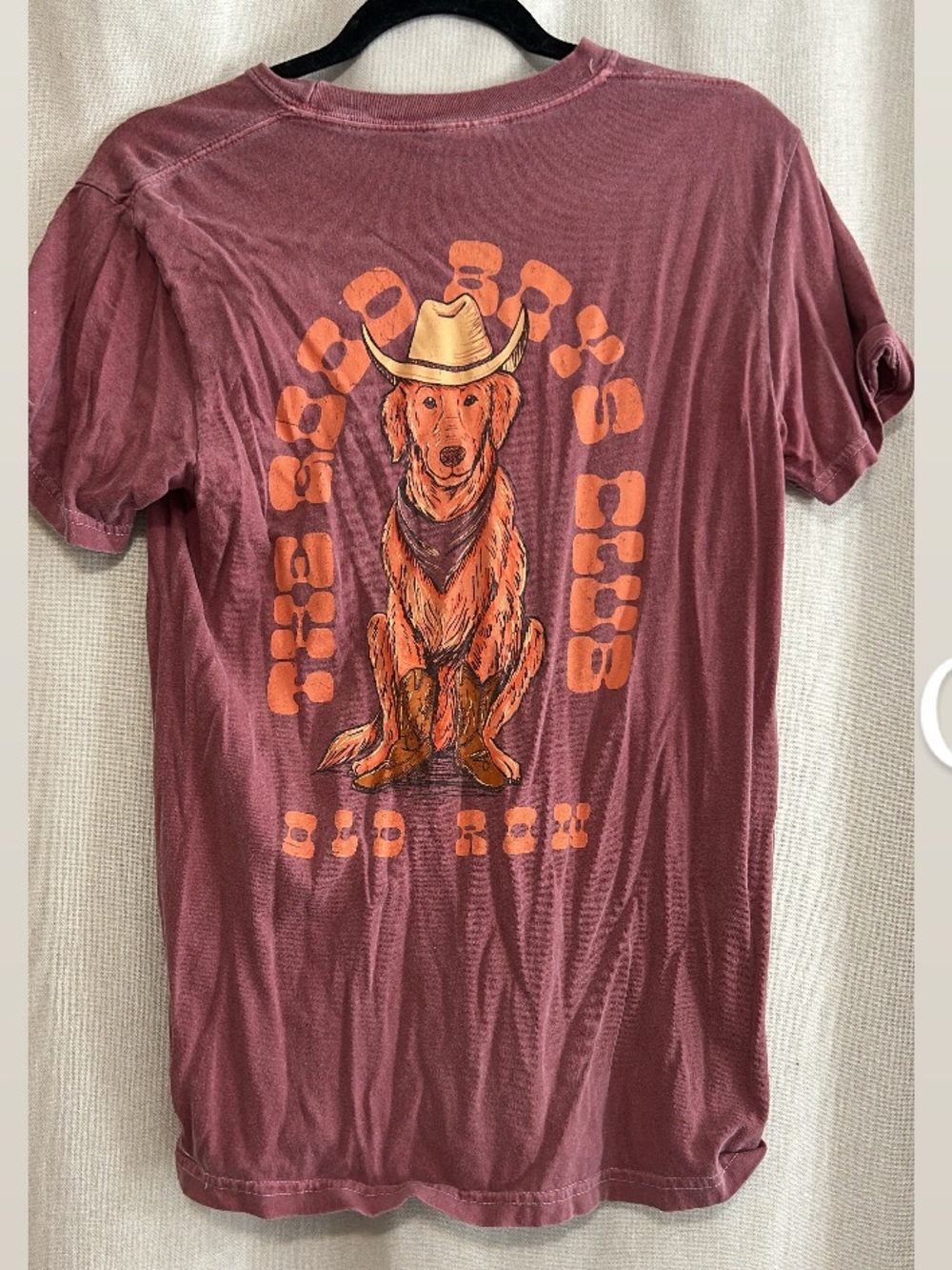 Kids' Short Sleeve Tee - Mauve with Orange Graphic
